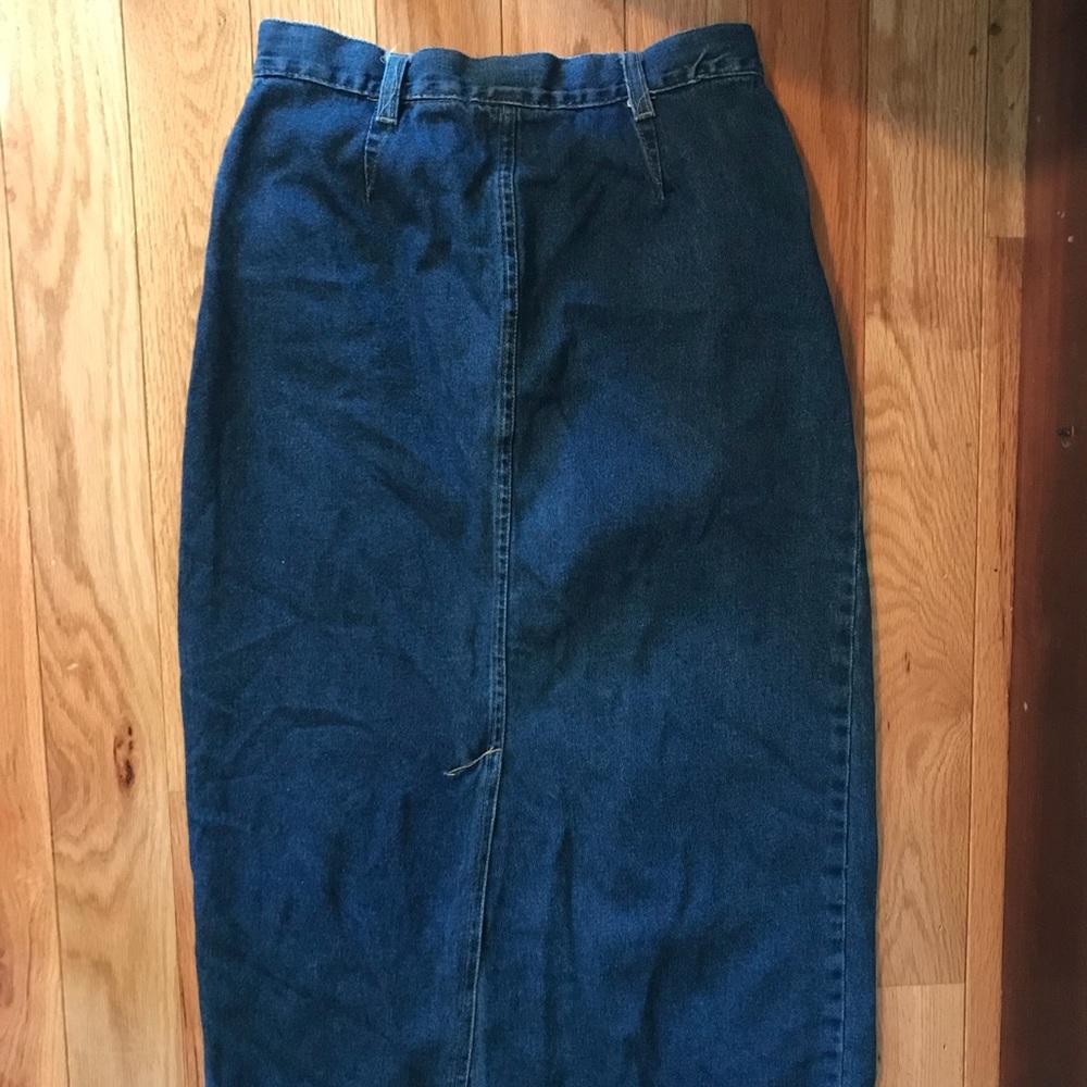 High waisted denim pencil  skirt